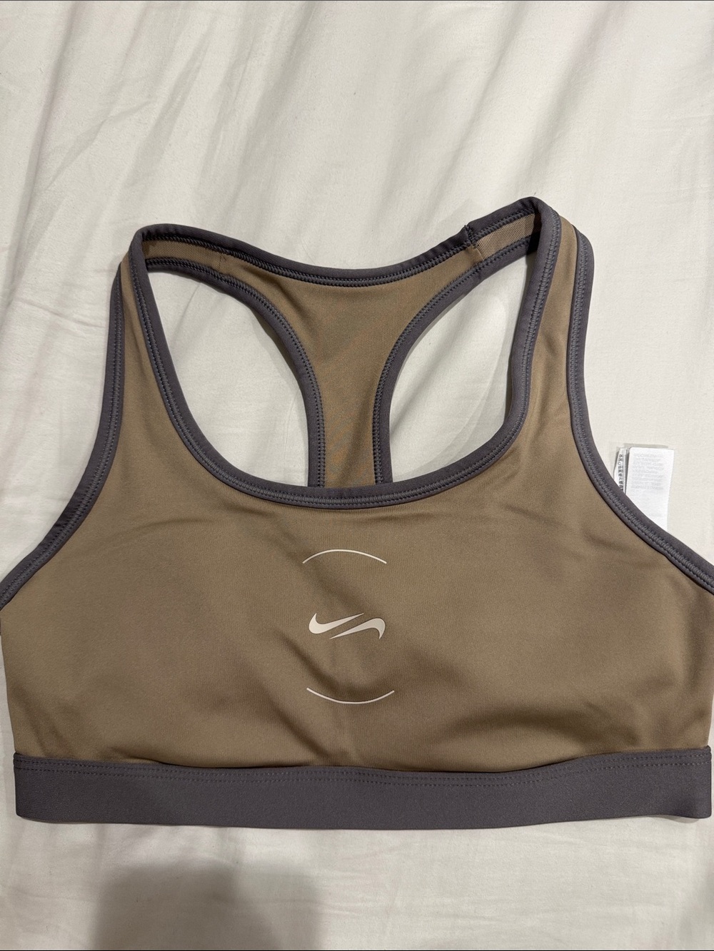 Nike Olive and Dark Gray Racerback Sports Bra